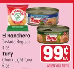 Tony’s Fresh Market El Ranchero Tostada Regular 4 oz, Tuny Chunk Light Tuna 5oz offer