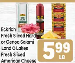 Tony’s Fresh Market Eckrich Fresh Sliced Hard or Genoa Salami Land O Lakes Fresh Sliced American Cheese offer