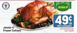 Tony’s Fresh Market Jennie-O Frozen Turkeys offer