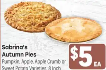 Tony’s Fresh Market Sabrina's Autumn Pies offer