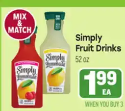 Tony’s Fresh Market Simply Fruit Drinks offer