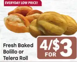 Tony’s Fresh Market Fresh Baked Bolillo or Telera Roll offer