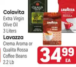 Tony’s Fresh Market Colavita Extra Virgin Olive Oil 3 Liters Lavazza Crema Aroma or Qualita Rossa Coffee Beans 2.2 Lb offer