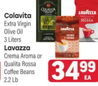 Tony’s Fresh Market Colavita Extra Virgin Olive Oil 3 Liters Lavazza Crema Aroma or Qualita Rossa Coffee Beans 2.2 Lb offer