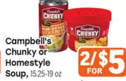 Tony’s Fresh Market Campbell's Chunky or Homestyle Soup offer