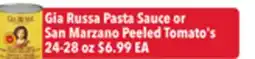 Tony’s Fresh Market Gia Russa Pasta Sauce or San Marzano Peeled Tomato's offer
