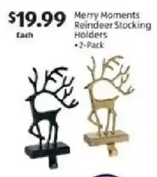 Aldi Merry Moments Reindeer Stocking Holders offer