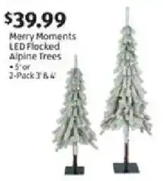 Aldi Merry Moments LED Flocked Alpine Trees offer