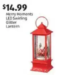 Aldi Merry Moments LED Swirling Glitter Lantern offer