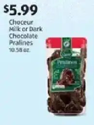 Aldi Choceur Milk or Dark Chocolate Pralines offer