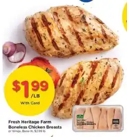 Kroger Fresh Heritage Farm Boneless Chicken Breasts offer