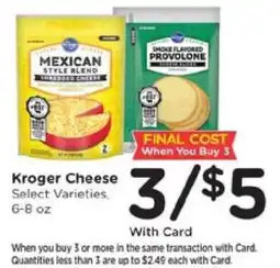 Kroger Kroger Cheese offer