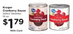 Kroger Kroger Cranberry Sauce offer