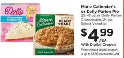 Kroger Marie Callender's or Dolly Parton Pie offer