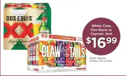 Kroger White Claw, Dos Equis or Cayman Jack offer