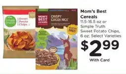 Kroger Mom's Best Cereals or Simple Truth Sweet Potato Chips offer