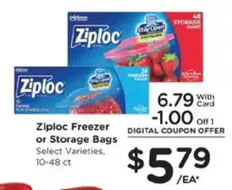 Kroger Ziploc Freezer or Storage Bags offer