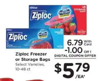 Kroger Ziploc Freezer or Storage Bags offer
