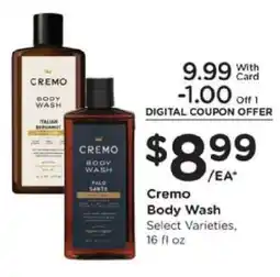Kroger Cremo Body Wash offer