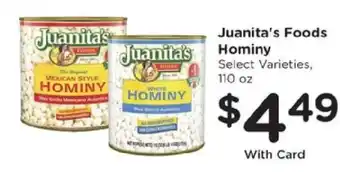 Kroger Juanita's Foods Hominy offer