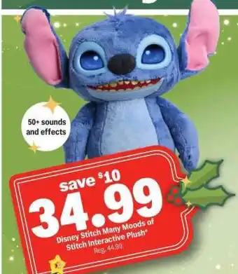 Meijer Disney Stitch Many Moods of Stitch Interactive Plush offer