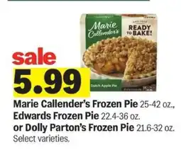 Meijer Marie Callender's Frozen Pie offer