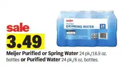 Meijer Meijer Purified or Spring Water offer