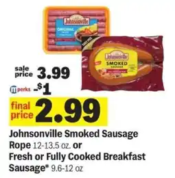 Meijer Johnsonville smoked sausage rope offer