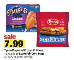 Meijer Tyson Prepared Frozen Chicken or State Fair Corn Dogs offer