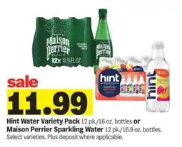 Meijer Hint Water Variety Pack or Maison Perrier Sparkling Water offer