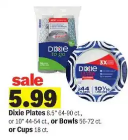 Meijer Dixie Plates or Bowls or Cups offer