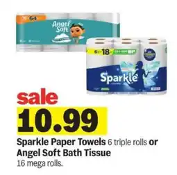 Meijer Sparkle Paper Towels or Angel Soft Bath Tissue offer
