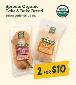 Sprouts Farmers Market Sprouts Organic Take & Bake Bread offer