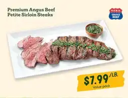 Sprouts Farmers Market Premium Angus Beef Petite Sirloin Steaks offer
