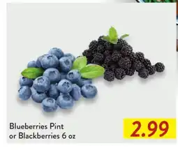 Fresh Thyme Blueberries Pint or Blackberries offer