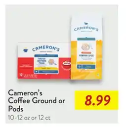 Fresh Thyme Cameron's Coffee Ground or Pods offer