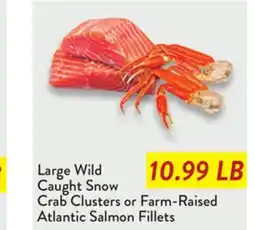 Fresh Thyme Large Wild Caught Snow Crab Clusters or Farm-Raised Atlantic Salmon Fillets offer