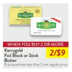 Fresh Thyme Kerrygold Foil Block or Stick Butter offer