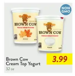 Fresh Thyme Brown Cow Cream Top Yogurt offer