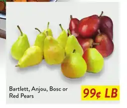 Fresh Thyme Bartlett, Anjou, Bosc or Red Pears offer