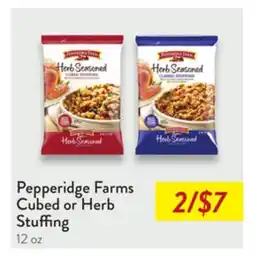 Fresh Thyme Pepperidge Farms Cubed or Herb Stuffing offer