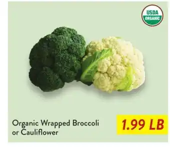 Fresh Thyme Organic Wrapped Broccoli or Cauliflower offer