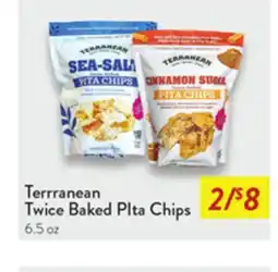 Fresh Thyme Terrranean Twice Baked PIta Chips offer