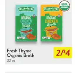 Fresh Thyme Fresh Thyme Organic Broth offer