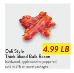 Fresh Thyme Deli Style Thick Sliced Bulk Bacon offer