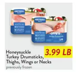 Fresh Thyme Honeysuckle Turkey Drumsticks, Thighs, Wings or Necks offer