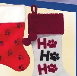 Ace Hardware 16 Pet Christmas Stocking With Paw Prints offer