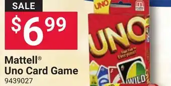 Ace Hardware Mattell Uno Card Game offer