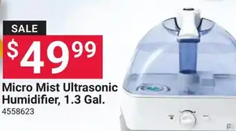 Ace Hardware Micro Mist Ultrasonic Humidifier, 1.3 Gal offer