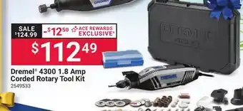 Ace Hardware Dremel 4300 1.8 Amp Corded Rotary Tool Kit offer